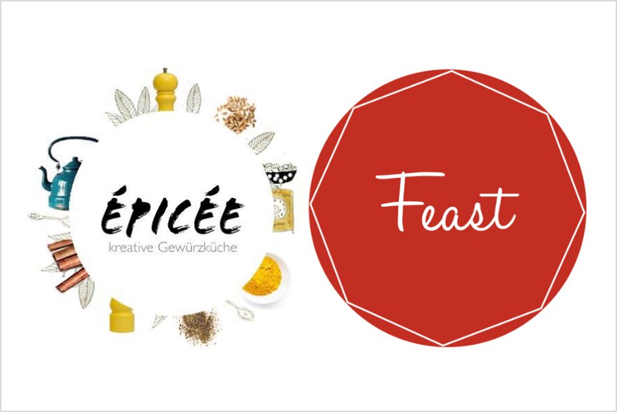 Logo food blog épicée und food community feast